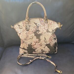Floral Croc-Embossed Women's Bag